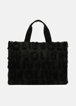 Shopping bag grande in misto lana