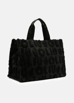 Shopping bag grande in misto lana
