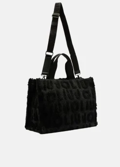 Shopping bag grande in misto lana