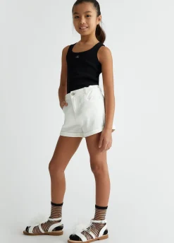 Short a vita alta in cotone