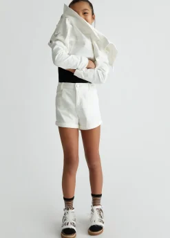 Short a vita alta in cotone