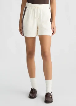 Short in cotone con ricami