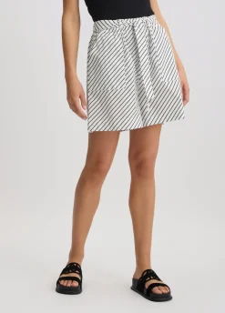 Short in popeline rigato