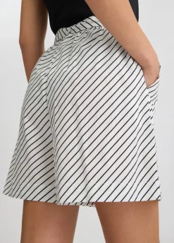 Short in popeline rigato