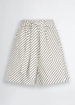 Short in popeline rigato