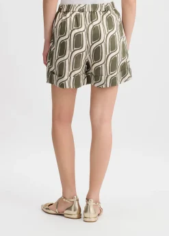 Short in ramié stampato