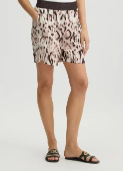 Short in raso stampato