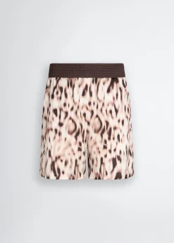Short in raso stampato