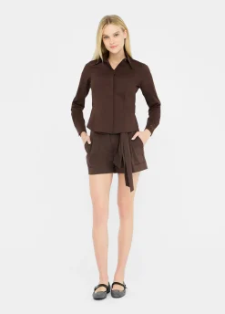 Shorts in popeline di cotone