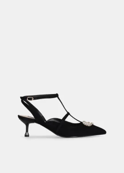 Sling back con logo gioiello