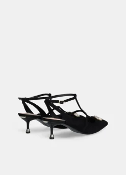 Sling back con logo gioiello