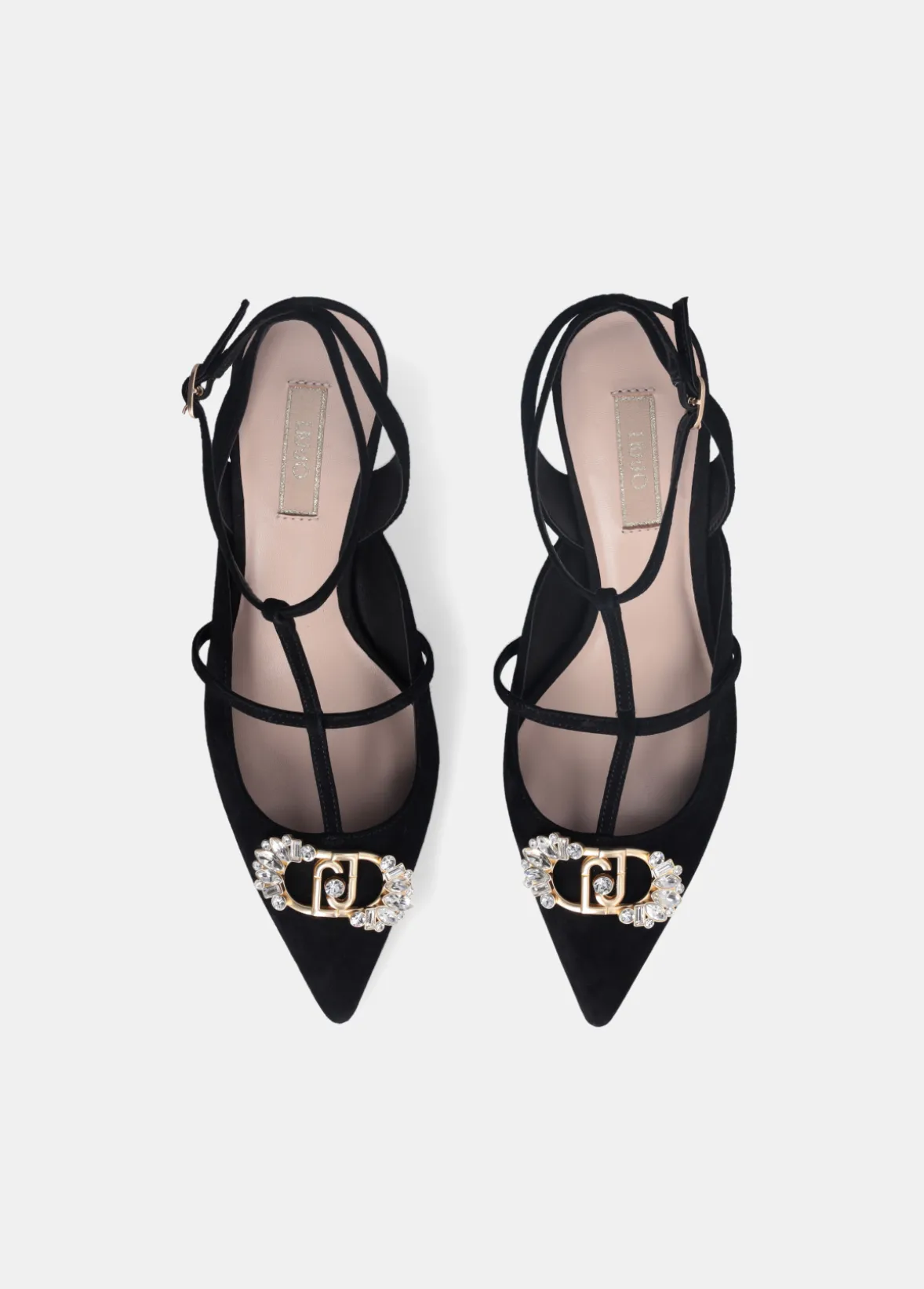 Sling back con logo gioiello