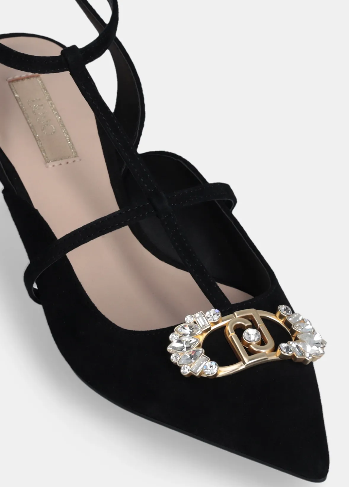 Sling back con logo gioiello