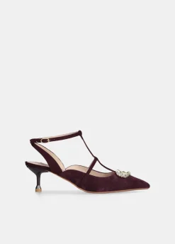 Sling back con logo gioiello