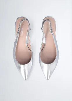 Slingback con tacco basso