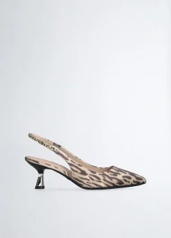 Slingback con tacco basso