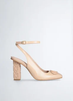 Slingback con tacco logato