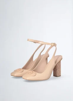 Slingback con tacco logato