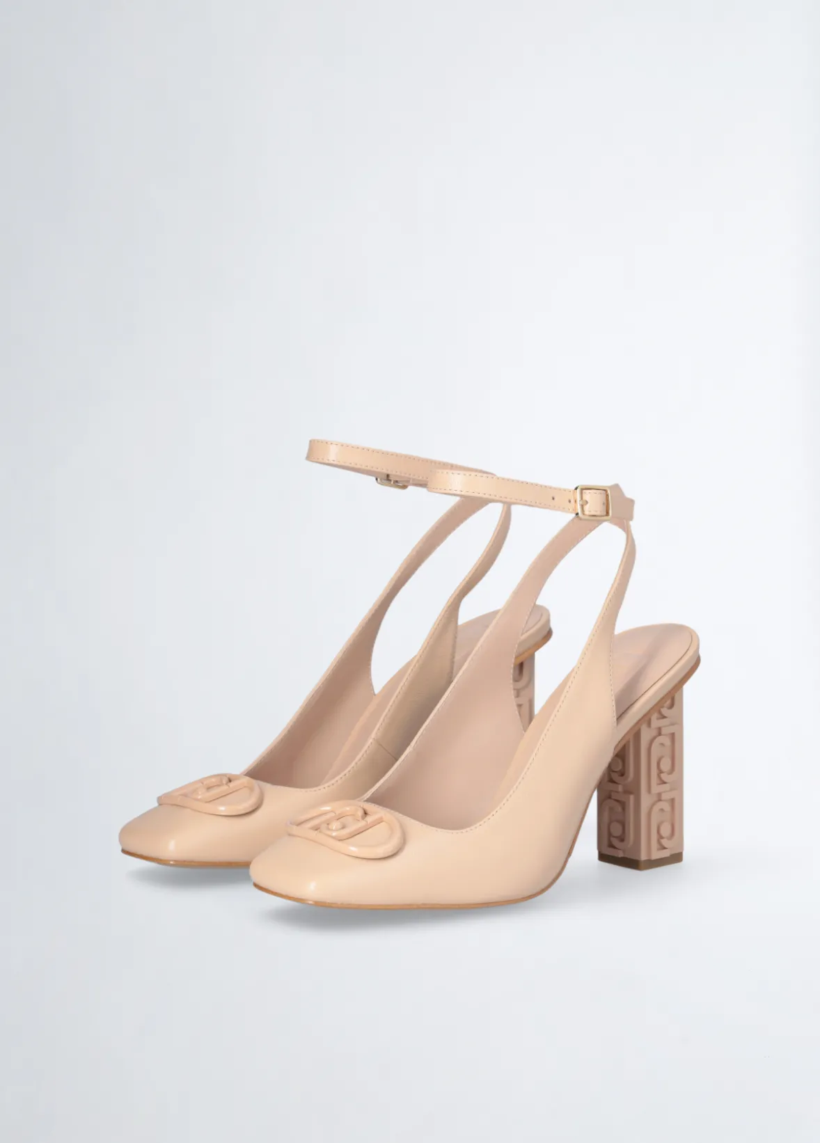 Slingback con tacco logato