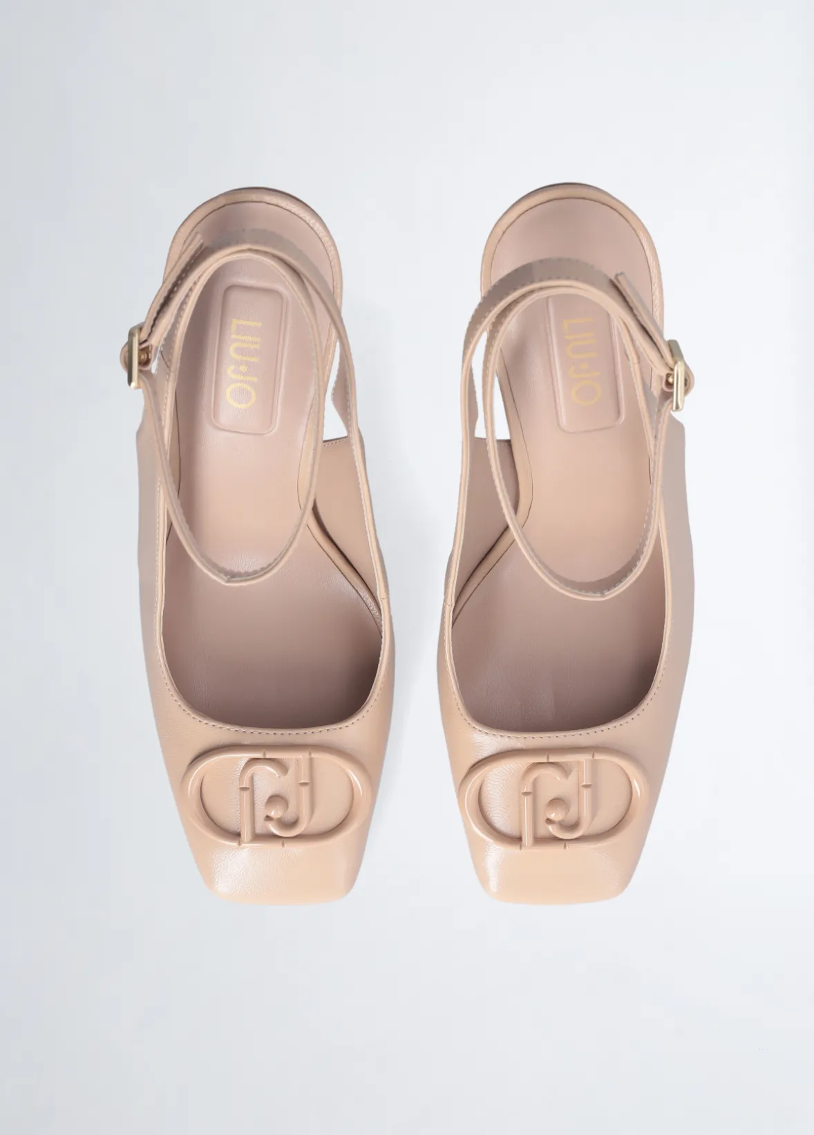 Slingback con tacco logato