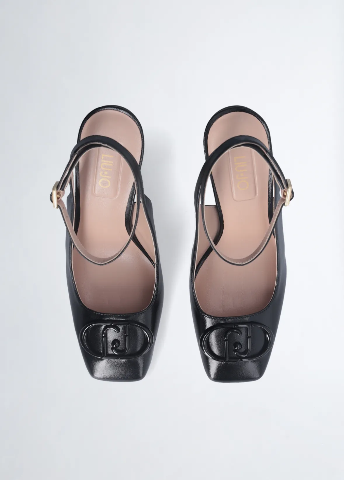 Slingback con tacco logato