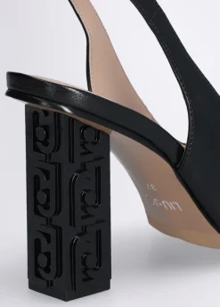 Slingback con tacco logato