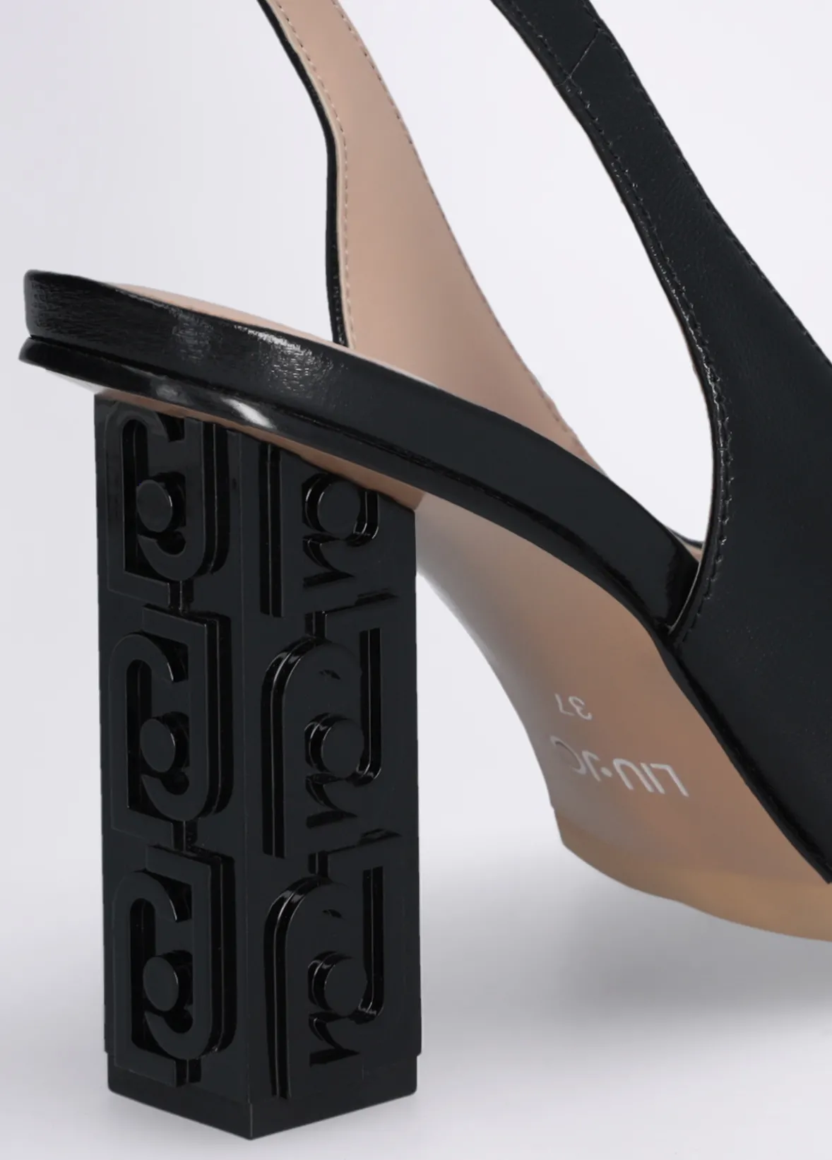 Slingback con tacco logato