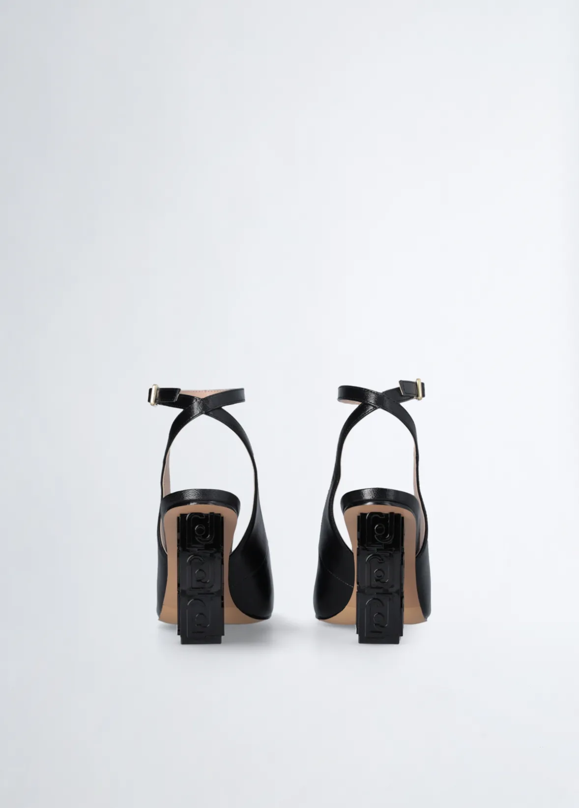 Slingback con tacco logato