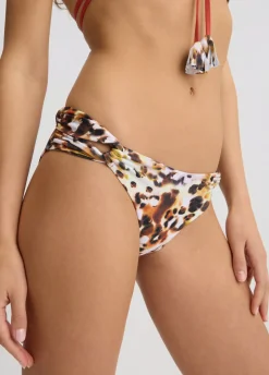 Slip da mare con stampa animalier