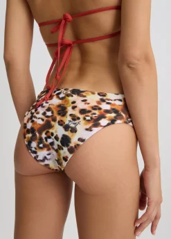 Slip da mare con stampa animalier