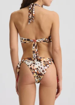 Slip da mare con stampa animalier