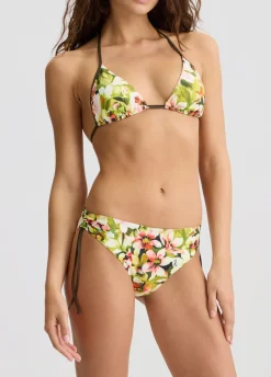 Slip da mare con stampa e laccetti