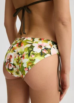 Slip da mare con stampa e laccetti