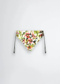 Slip da mare con stampa e laccetti