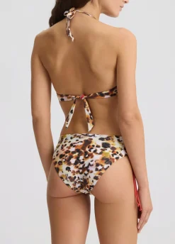 Slip da mare con stampa e laccetti