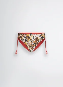 Slip da mare con stampa e laccetti