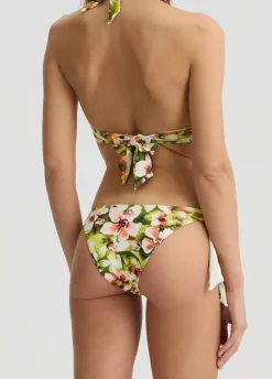 Slip da mare con stampa floreale