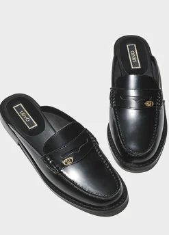 Slippers in pelle