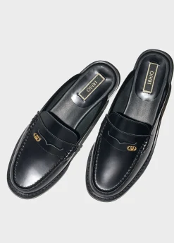Slippers in pelle