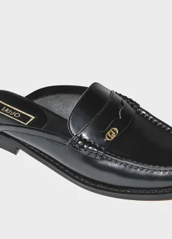 Slippers in pelle