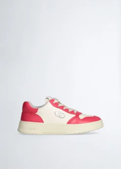 Sneakers bicolor in pelle