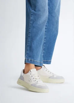Sneakers bicolor in suede