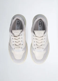 Sneakers bicolor in suede