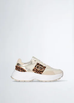Sneakers con dettagli in cavallino