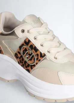 Sneakers con dettagli in cavallino