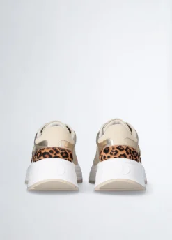 Sneakers con dettagli in cavallino