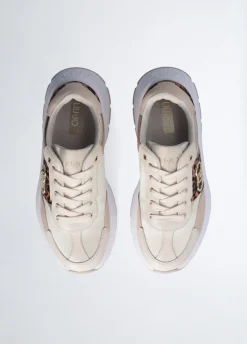Sneakers con dettagli in cavallino