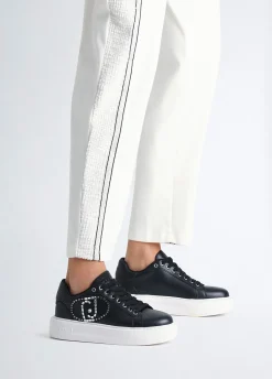 Sneakers con logo gioiello