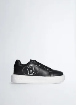 Sneakers con logo gioiello