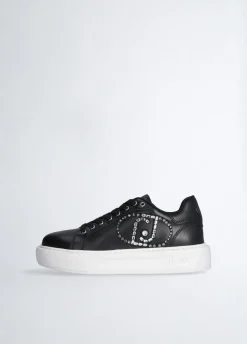 Sneakers con logo gioiello